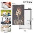 thumbnail image 6 of Yayeee 2 Pack Hand Towels for Bathroom 100% Cotton 16" x 28" Soft Absorbent Kitchen Towel, Skeleton with Flowers Pattern, 6 of 7