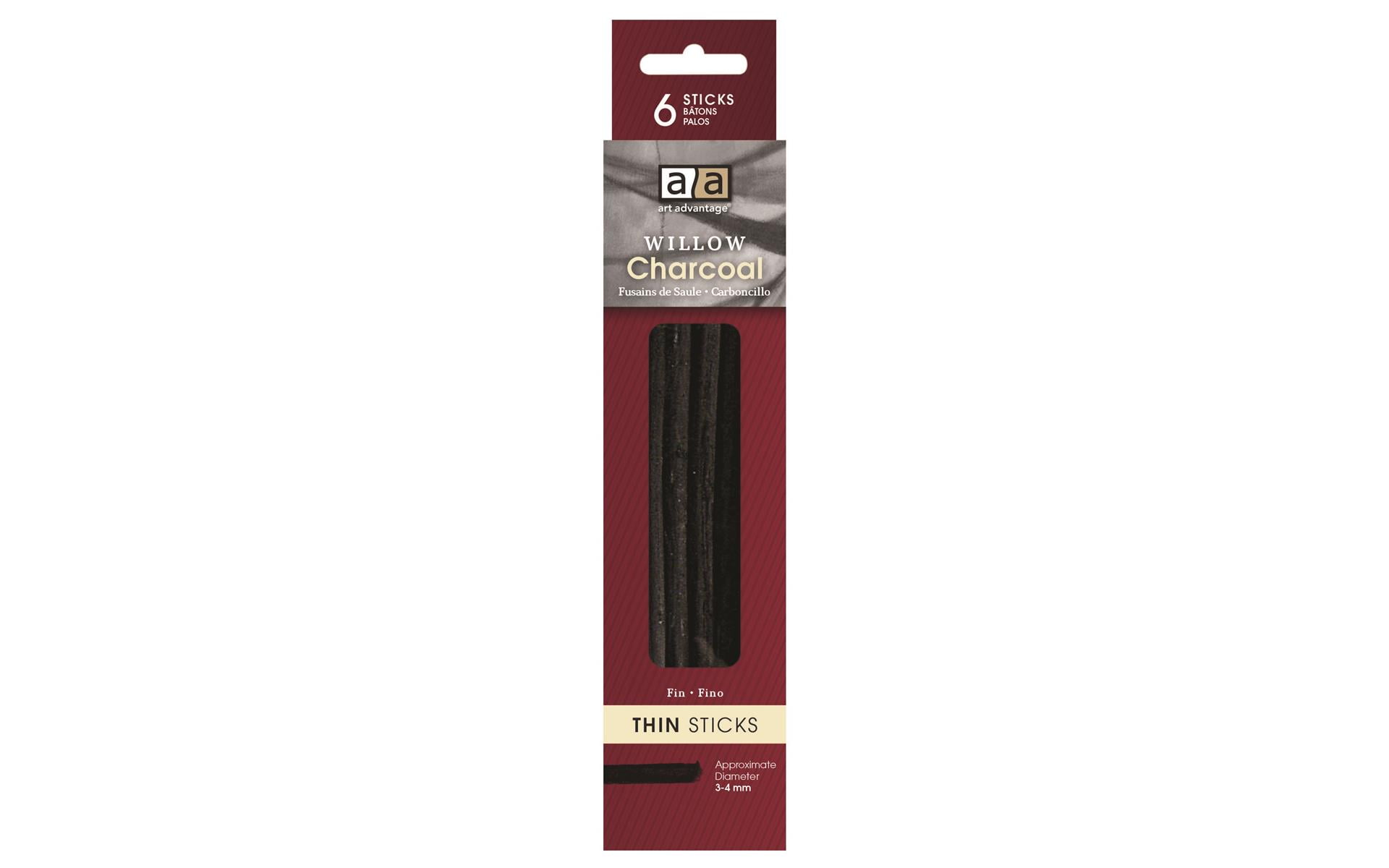 ART-3030-06 ART ADVANTAGE WILLOW CHARCOAL THIN 6PC