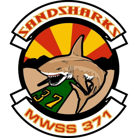 3.8 Inch Marine Wing Support Squadron MWSS 371 Sandsharks Decal