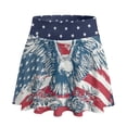 thumbnail image 5 of FUIALDOLG Women's Athletic Skorts American Flag with Eagle Tennis Skorts High Waist Athletic Skirt with Shorts,Casual Workout Skorts Lady Golf Clothing，L, 5 of 7