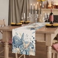 thumbnail image 2 of Table Runners 72 Inches Long Dress Scarves, Blue Eucalyptus Coastal Farmhouse Kitchen/Dining Table Runner, Coffee Tablerunners, Beach Starfish Shell Nautical Rustic 18x72 Inch, 2 of 9
