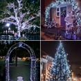 thumbnail image 3 of YEOLEH Solar String Lights,33FT 100LED Silver Wire Christmas Fairy Lights,Waterproof Patio Light with 8 Modes for Garden Tree Decor,2 Pack,White, 3 of 6