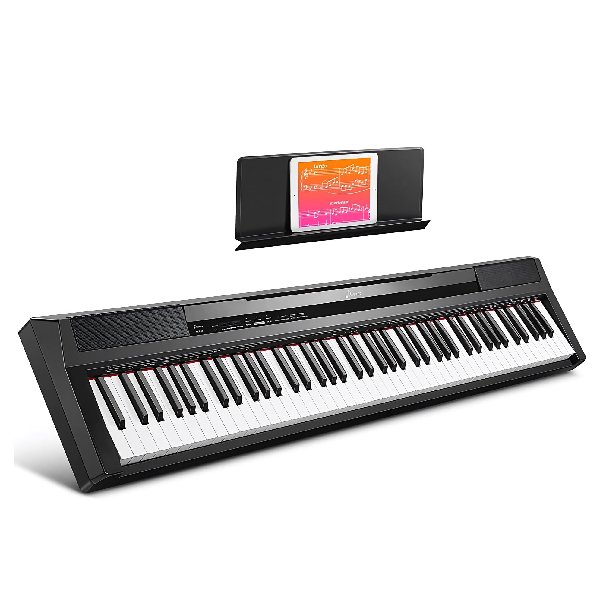 Portable 88 Key Semi Weighted Digital Piano with Sustain Pedal 8 Premium Tones Walmart