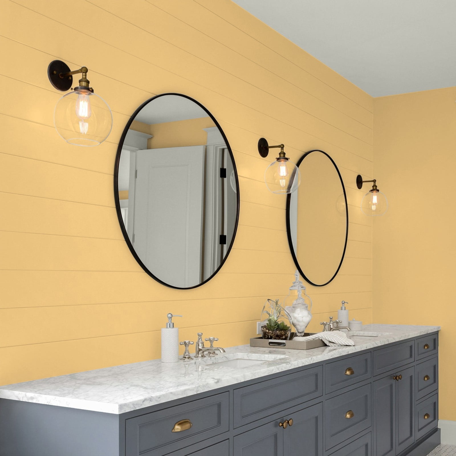 Glidden Glidden Kitchen Bath and Laundry Gold Buff / Yellow, Eggshell Interior Paint with Primer, 1 Gallon
