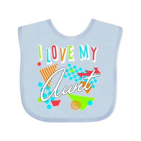 

Inktastic I Love my Aunt- 80s retro style Gift Baby Boy or Baby Girl Bib