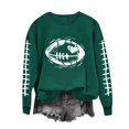 thumbnail image 2 of Mceream Womens Football Game Day Sweatshirt Casual Sunday Funday Sweatshirts Crew Neck Football Season Holiday Casual Long Sleeve Tops Green XS, 2 of 4