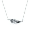 thumbnail image 2 of Bling Jewelry Womens  Sideways Nature Leaf Feather Pendant Necklace Sterling Silver, 2 of 6