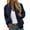 Navy Blue, variant on Women Autumn Jacket Square Thin Pocket Polyester Spandex Fashionable Daily Wear