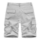 thumbnail image 4 of pstuiky Hombres bajos, Pantalones cortos cargo casuales para hombre, con bolsillos con botones y cremallera, cintura elástica Pantalones cortos de baloncesto, 4 of 5