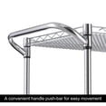 thumbnail image 4 of Finnhomy Chariot Utilitaire Commercial à 3 Niveaux, Chariot Roulant avec Poignée, Chariot de Service en Acier avec Roues, Étagère Utilitaire pour Plantes, Chariot de Rangement Alimentaire, NSF Lis, 4 of 7