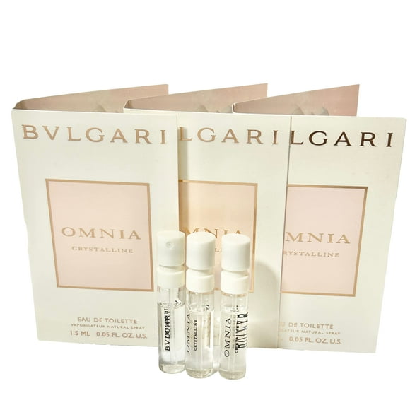 Perfume BVLGARI Omnia Crystalline EDT 1,5 ml para Mujer Paquete de 3 Bvlgari