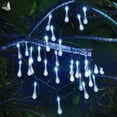 thumbnail image 5 of PULLIMORE 10 Led Solar Fairy String Lights Waterproof Falling Rain Drop Icicle Lights for Wedding Party Christmas New Year (White), 5 of 7