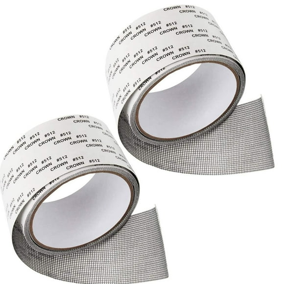 Window Screen Repair Kit Tape 2x80 inch Strong Adhesive & Waterproof Fiberglass Covering Mesh Tape for Covering Window Door Tears Holes Screen Patch Repair Kit (Black)