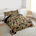 thumbnail image 3 of Castle Fairy Dinosaurs Queen Comforter Set,Vintage Camouflage Bedding Comforter Set, 3 of 8