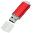 USB Flash Drive Transparent Cover Red Portable Storage Memory Stick for