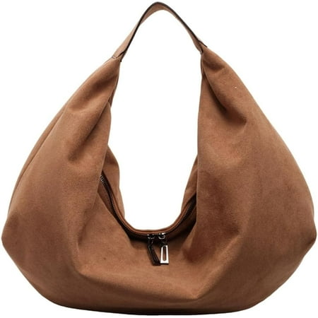 GZhLonKiMa Slouchy Suede Shoulder Bag for Women Large Dumpling Tote Purse Soft Handbags Casual Top Handle Satchel