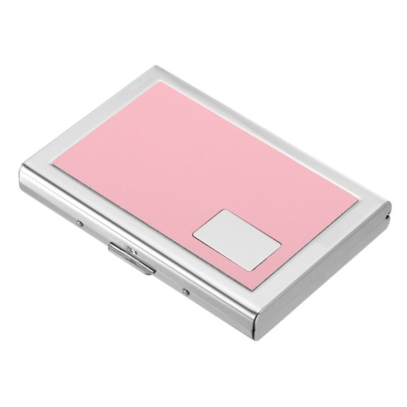 Uxcell RFID Credit Card Holder Metal Wallet 6 Slots Men Women Hard Protector Case Pink