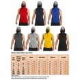 thumbnail image 6 of Fangasis Men's Hooded Tops Sleeveless Sweatshirt Solid Color Hoodies Men Lightweight Pullover Top Regular Fit Sport Navy Green XL, 6 of 6