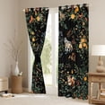 thumbnail image 3 of Erosebridal Tropical Flower Black Out Curtains, Woodland Animal Deer Wolf Curtains Pack of 2 (42x63 Each), 3 of 6