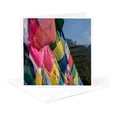 thumbnail image 5 of 3drose, Bhutan, Paro. Colorful Prayer Flags in Front of Tigers Nest Temple., 6 Greeting Cards with Envelopes, 5 of 7