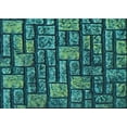 thumbnail image 1 of Ahgly Company Machine Washable Indoor Rectangle Transitional Deep-Sea Blue Area Rugs, 3' x 5', 1 of 7