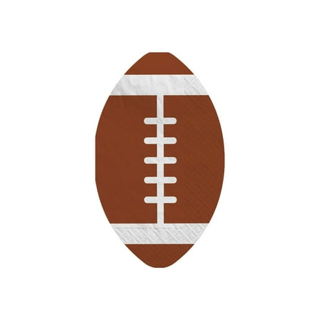 Amscan - Napkin - Size 12.7 x 22.1 cm - football - disposable - brown/white (pack of 2)