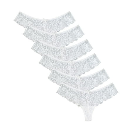 

Levmjia Womens Underwear Plus Size Clearance Women s Underwear Lace Bikini Panties Silky Comfy Lace Briefs Pack Of 6