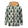 thumbnail image 6 of Women Lined Plush Sweat Jacket With Hood Autumn Winter Warm Hooded Jacket Loose Coat Pockets Large Sizes Hoodie Sweatshirt, 6 of 7