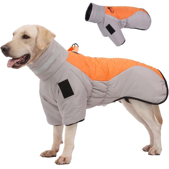 Dog Waterproof Coats, Warm Coat for Large Medium Dog, Turtleneck Adjustable Jacket for Labrador, Golden Retriever, Doberman, German Shepherd, Husky, Collie 5XL