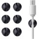 thumbnail image 1 of Organizador de cables con clips para cables, abrazadera autoadhesiva para sistema de gestión de cables para cargar cables de red USB, auriculares, para coche, escritorio, oficina y hogar., 1 of 4
