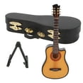 thumbnail image 4 of Mini Musical Instrument, Home Decoration Electric Guitar Model Wooden Miniature Guitar Musical Instrument  For Friends For Family For Office For Desk 10cm Cutaway Guitar,13cm, 4 of 8