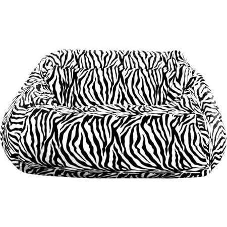 Plush Beanbag Loveseat, Zebra