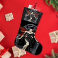 thumbnail image 4 of Anne Stokes Tema: Calcetines de Navidad, fino lino blanco para colgar en escaleras y chimenea, decoración navideña para el hogar, regalo de Navidad. 54cm × 38cm, 4 of 5