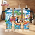 thumbnail image 2 of Mickey Mouse and Friends 40oz Tumbler with Handle – Cute Cartoon Rafting Adventure Travel Mug, Mickey Donald Goofy River Cup, Fun Birthday Gift, 2 of 2