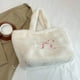 thumbnail image 4 of Bolso Hombro Felpa para Mujer Mano Informal Con Lazo Peludo Compras Suave (Beige), 4 of 8