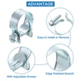 thumbnail image 3 of Unique Bargains 10Pack Mini Fuel Line Pipe Hose Clamp Clip, Adjustable 16-18mm, Zinc Plated, 3 of 5