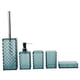 thumbnail image 1 of Juego de 5 accesorios de baño, jabonera, cepillo de inodoro, regalo moderno, práctico y fácil de usar. Morandi Azul, 1 of 8