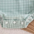 thumbnail image 7 of Baby Onesies Boy Newborn Baby Boy Summer Clothes Short Sleeve Lapel Button Romper Up Loose Fit Plaid Jumpsuit Onesie Boy Outfit, 7 of 7