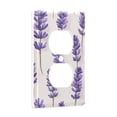 thumbnail image 2 of Yayeee Duplex Wall Plate 1-Gang 4.5"x2.7" Home Receptacle Light Switch Decorative Outlet Cover, Lavender Pattern, 2 of 7