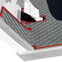Xtreme Mats Yamaha Golf Cart Mat, Full Coverage Golf Cart Floor Liner Mat - Fits Yamaha G19 - G22 Models Only - Red Trim