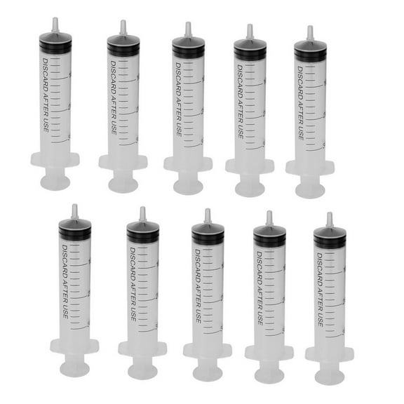 10x 30mL Disposable Nutrient Luer Slip Tip Syringe Liquid Lab Feeder Plant