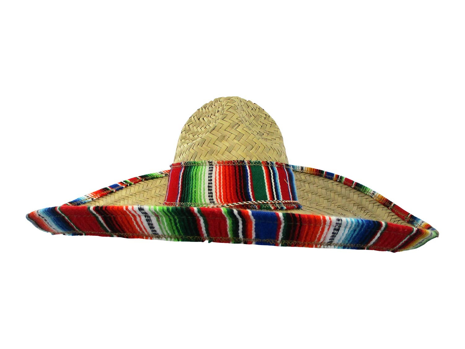 Serape Band Straw Sombrero Hat 