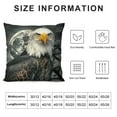 thumbnail image 5 of Orinice Bald Eagle Moon Wildlife Graphic Decorative Cushion Throw Pillow Cover 20x20in, 5 of 5