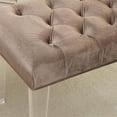 thumbnail image 4 of Furniture of America Eliza Contemporary Fabric Bench with Acrylic Legs in Brown, 4 of 5