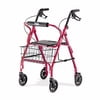 Invacare Red Adult Rollator with Basket