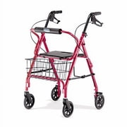Invacare Red Adult Rollator with Basket