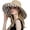Khaki, variant on PIKADINGNIS Women's Wide Brim Summer Sun Outdoor UV Protection Beach Hat Ponytail Hole Design Bucket Cap