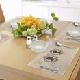 thumbnail image 4 of Ambesonne Pale Pink Place Mats Set of 4, Married Couple Retro, Standard Size, Pale Pink Dark Brown, 4 of 6