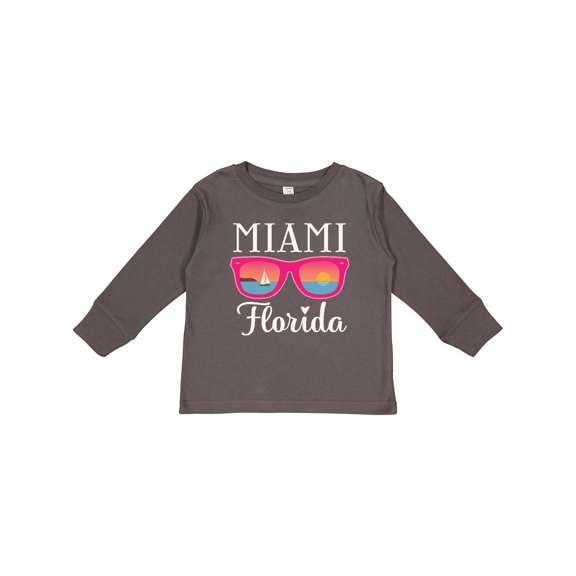 Inktastic Miami Florida Vacation Beach Trip Girls Long Sleeve Toddler T-Shirt
