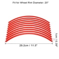 thumbnail image 3 of 20pcs Red Fit 20" Wheel Motorcycle Car Bike Wheel Rim Sticker Strips Reflective Tape, 3 of 6